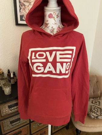 Kapuzenpullover LOVE GANG rot NEU Gr XS