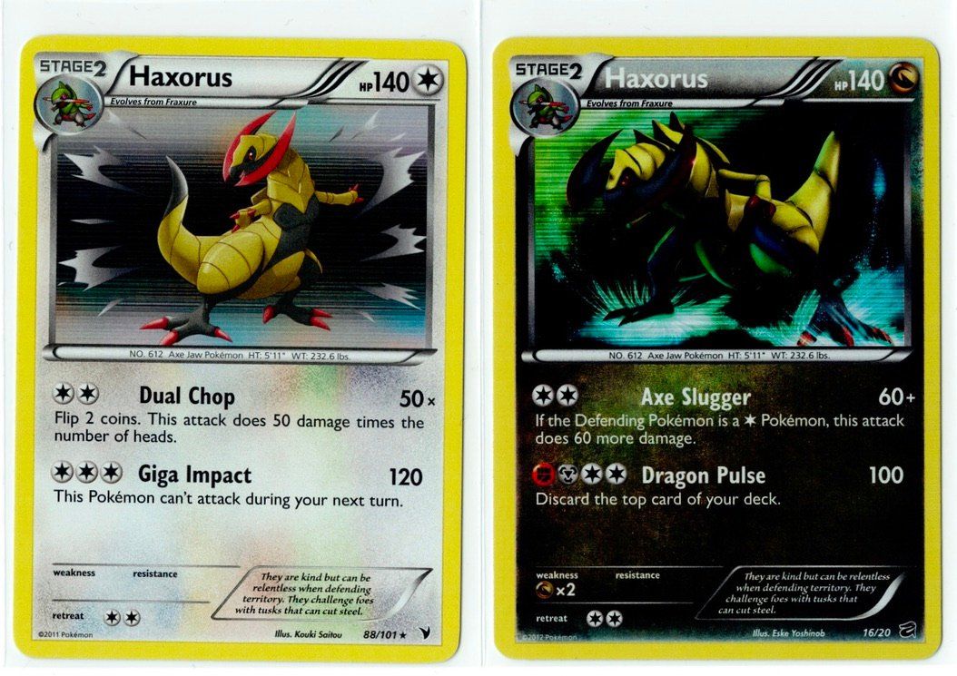 Pokémon Carte collezionabili: 2 Haxorus Holo (88 & 16) – Usato da Zürich venduto da PACE79