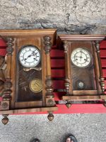 2xAntike Wanduhr, defekt, für Bastler - Winterprojekt!