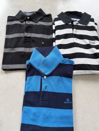 3 Poloshirts: Tommy Hilfiger, Gant, Boss - Grösse M