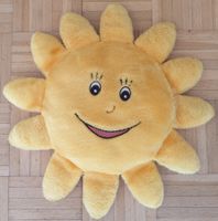 Plüschkissen Zierkissen Emoji Sonne & Smiley Ø47cm gewaschen