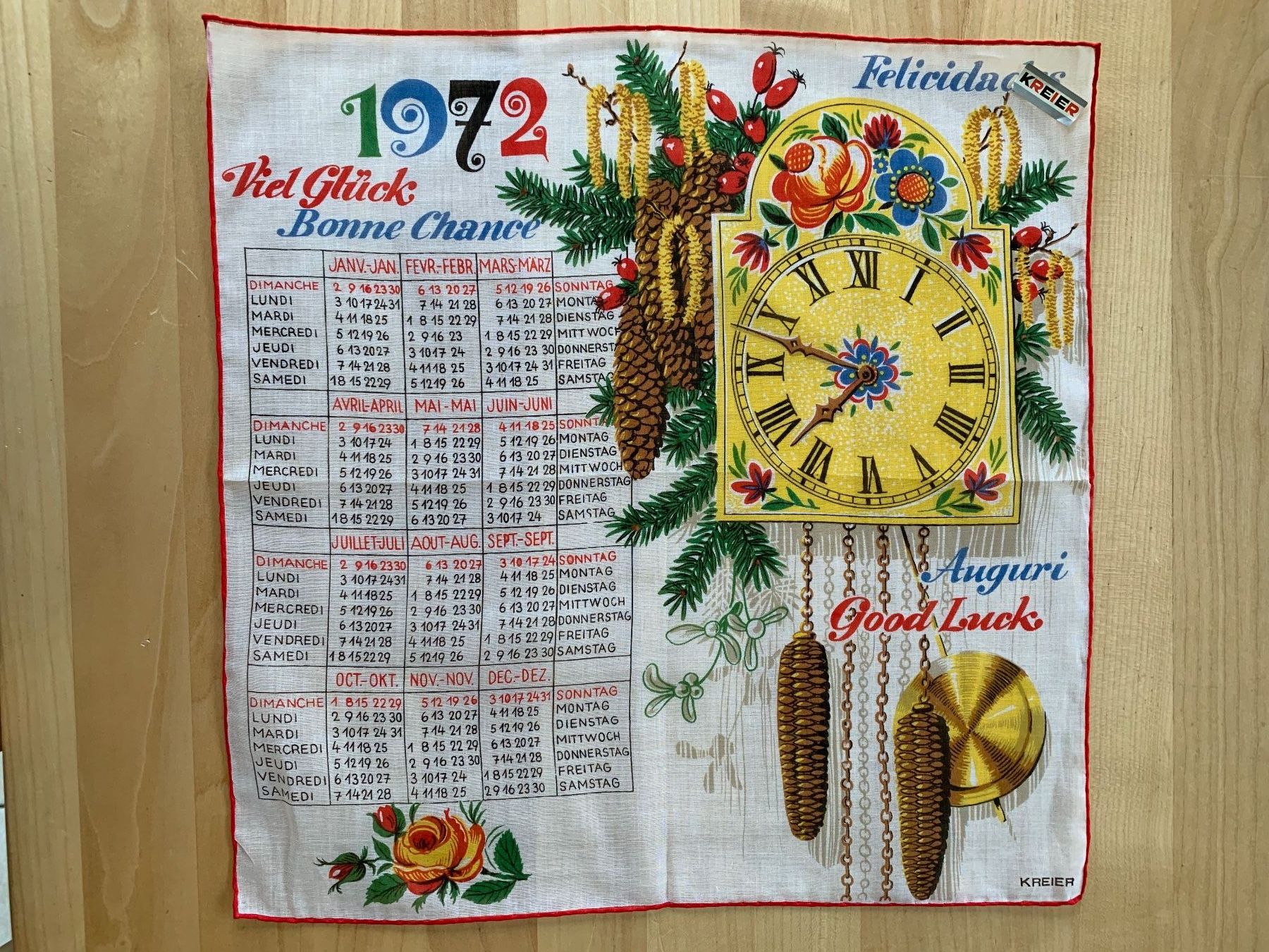 Altro in  Abbigliamento & Accessori: Kreier Taschentuch 1972, Kalender – Nuovo (secondo la descrizione) da Zürich venduto da mirjamgg