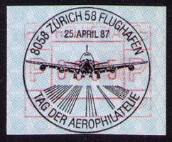 ATM 7_S-VO 8058 ZH Flughafen_Tag der AEROPHILATELIE_25.4.87!