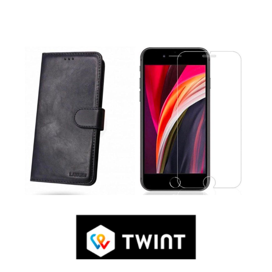 Cover & Protezioni schermo: iPhone 7 Plus/8 Plus Leder wallet Hülle mit panzerglas – Usato da Luzern venduto da Waince786