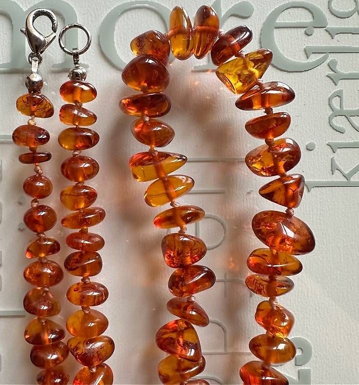 Catenine: Handgeknüpfte Bernsteinkette – Usato da Sax venduto da kaulquappe01 4