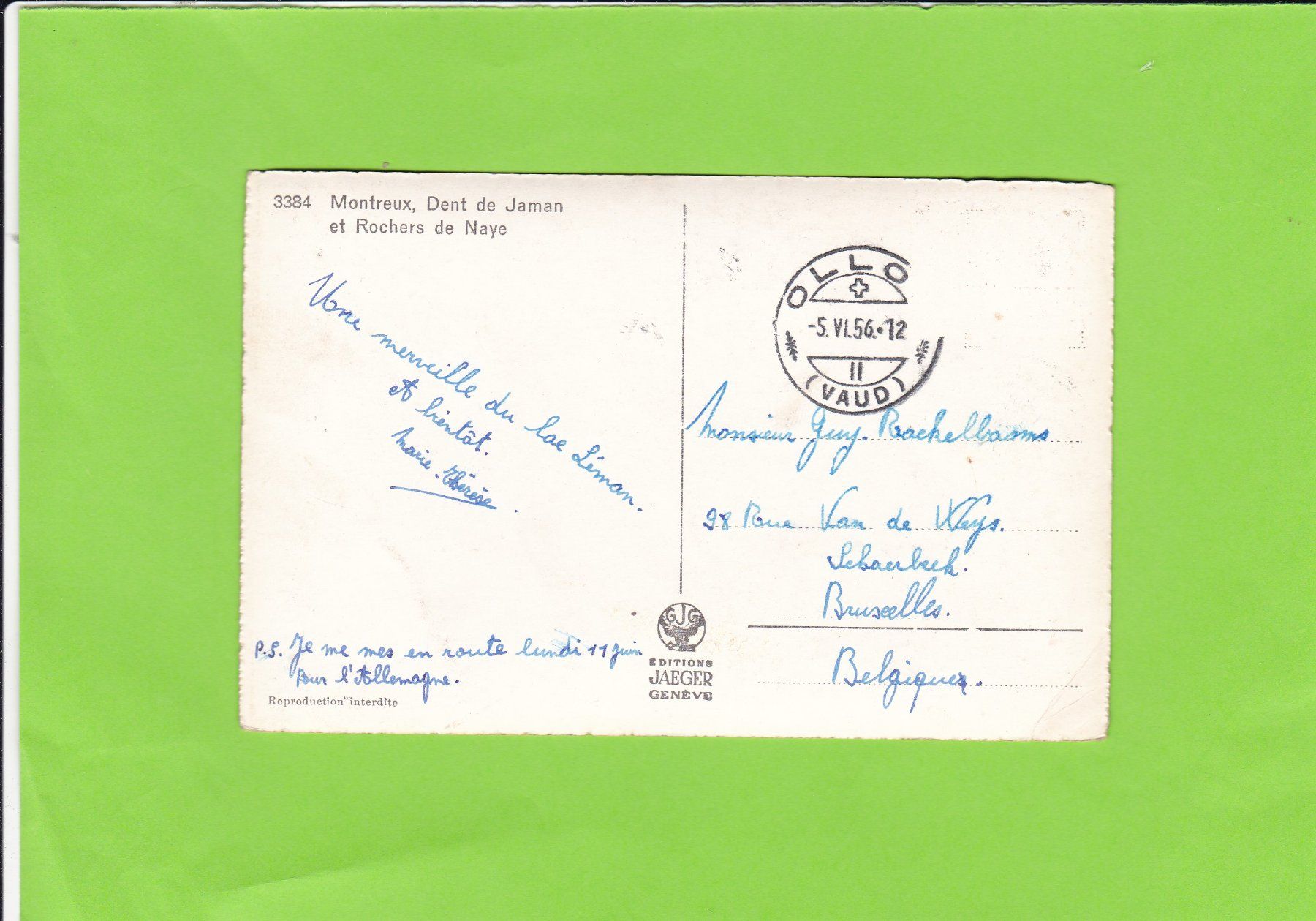 Cartoline postali: Montreux – Usato da St. Peterzell venduto da neckertal 1