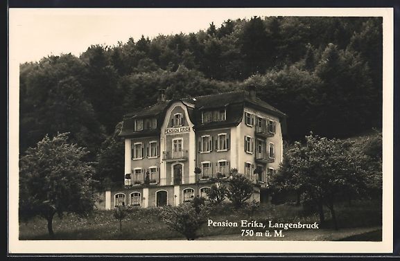 Cartoline postali: AK Langenbruck, Die Pension Erika – Usato da Berlin venduto da bartko-reher