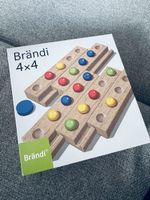 Brändi 4x4 Strategiespiel Holz Murmeln guter Zustand