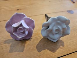 2 Möbelknauf mit Rosen neu