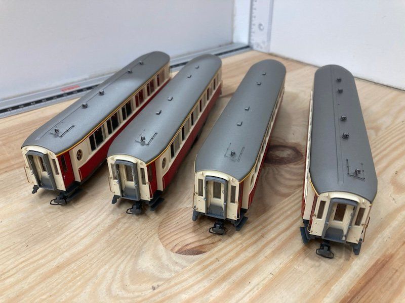 Bemo H0m 3272 / S Set 4 Salonwagen der RhB A 1141 bis 1144 (Neu (gemäss ...