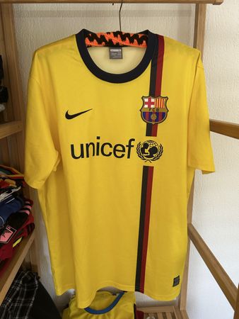 Maillot FC Barcelone Jaune Nike Taille L Domicile 2010/2011