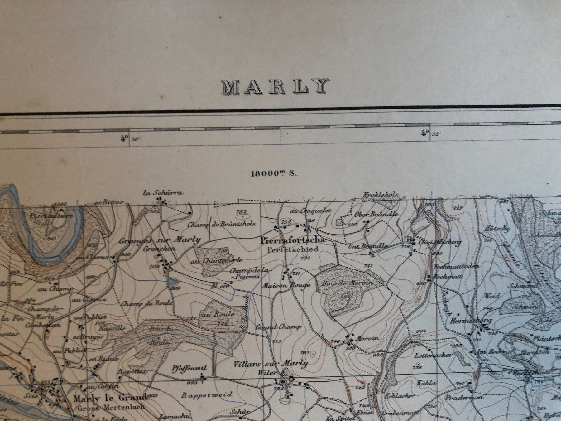 Landkarten & Atlanten: Siegfriedatlas Bl. 345: Marly 1886 – Gebraucht aus Zürich von allp 2