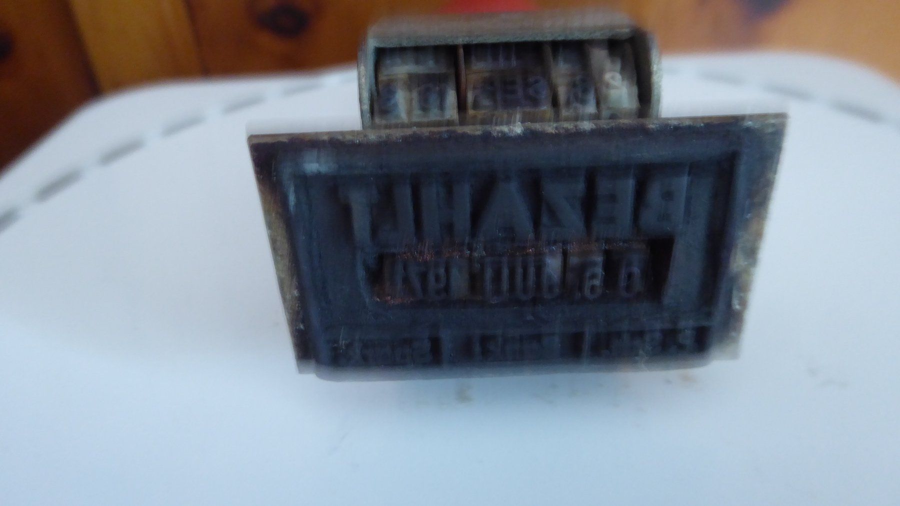 Timbri: Antiker Stempel Bezahlt Bank ect – Usato da Sargans venduto da Benziner 2
