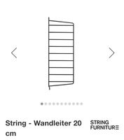 String Wandleiter 50 × 20 cm, 2er Pack Schwarz, Neu