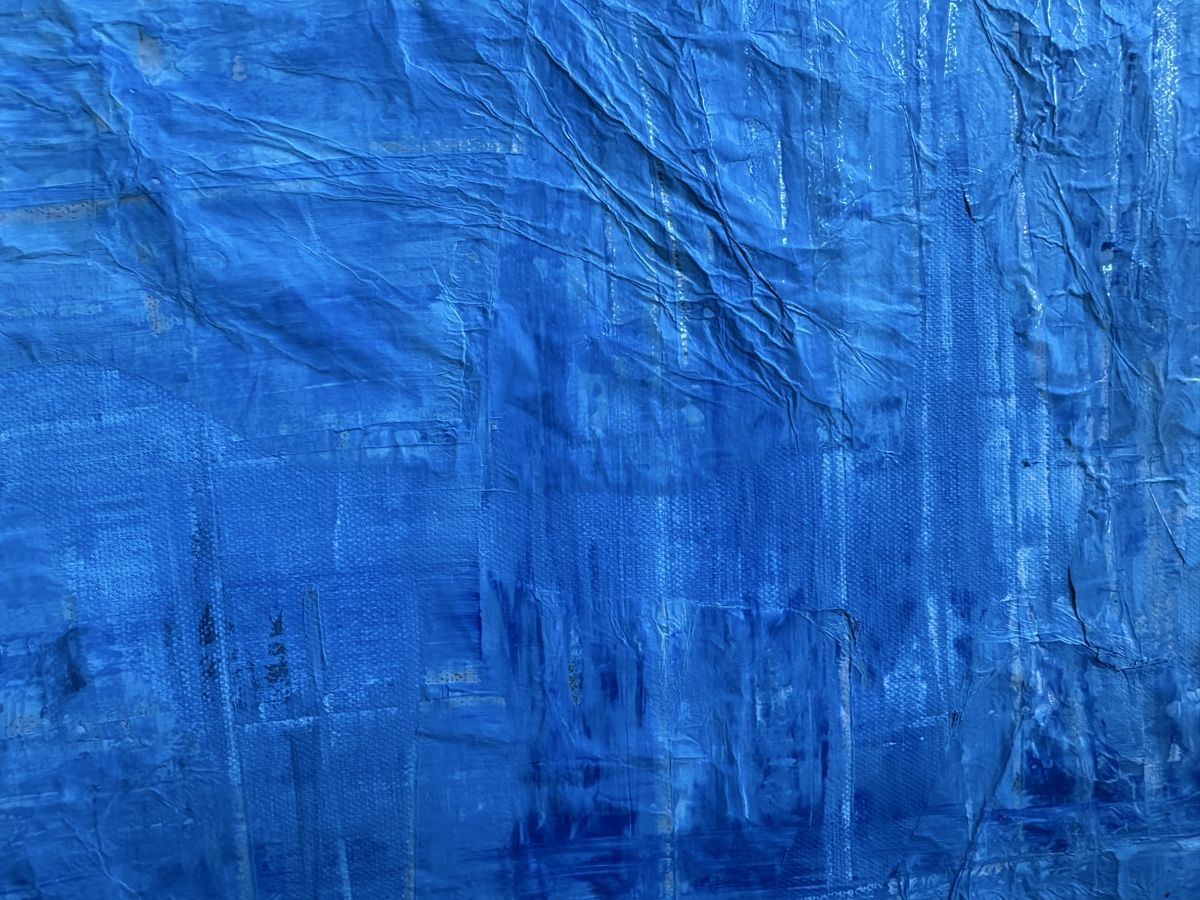 Gemälde: 60 x 80 cm Abstrakt Blautöne Schweizer Kunst – Neu (gemäss Beschreibung) aus Zürich von LuxuryJewellery 6