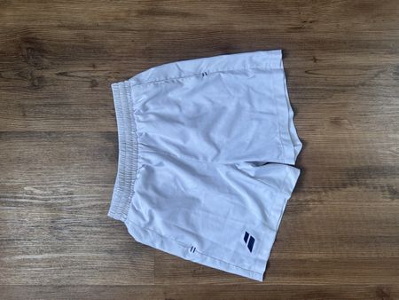 Short de tennis Babolat blanc 8-10 ans