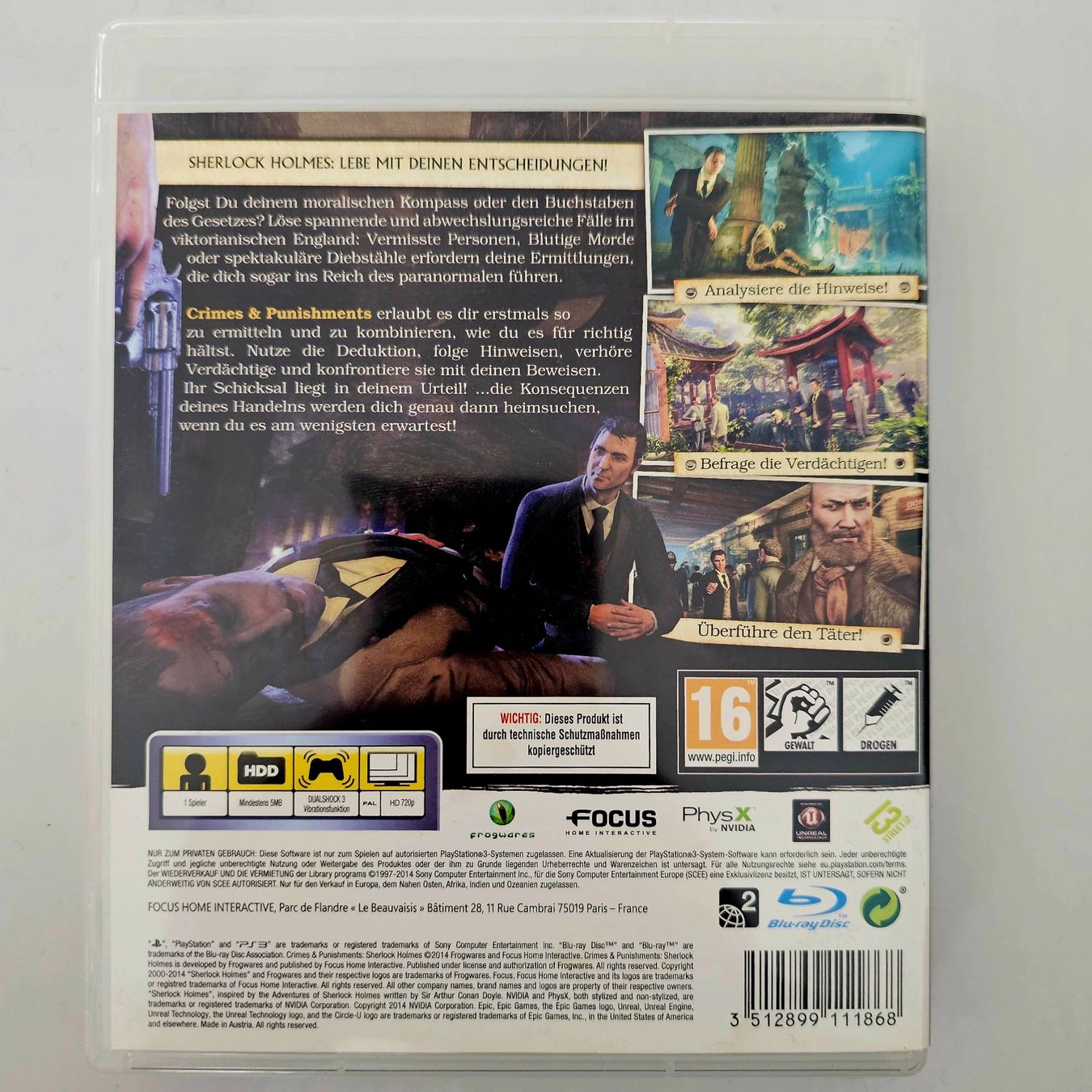 Sony Giochi: Sherlock Holmes Crimes & Punishments (PS3) – Usato da Holziken venduto da Miglioregamesnmore 1