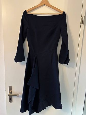 ROLAND MOURET Haute Couture Kleid, NEU, Navy Blau