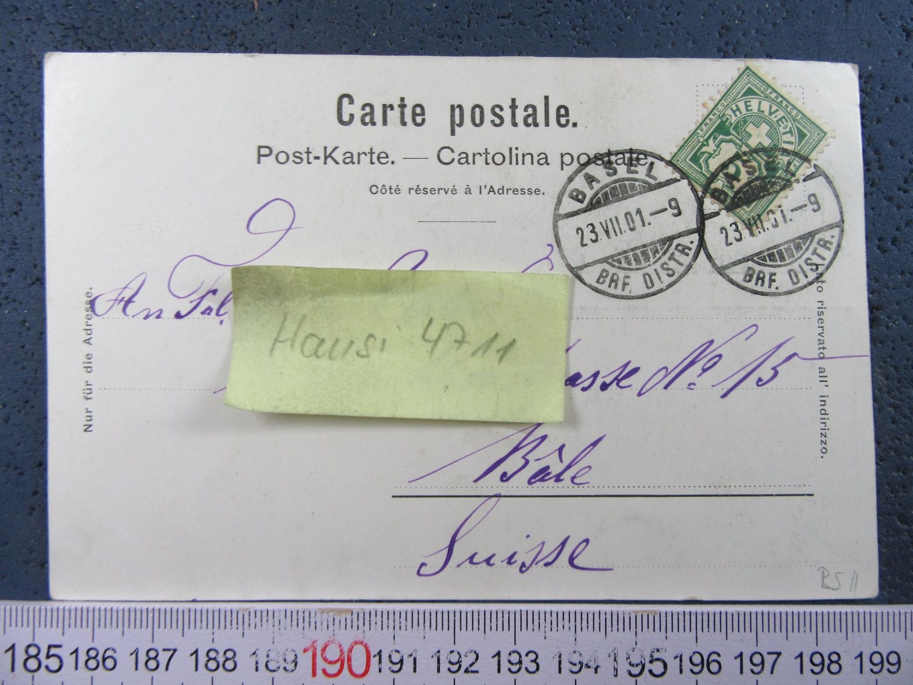 Cartoline postali: BASEL 1901 GEWERBE-AUSSTELLUNG AK-BS – Usato da Ettingen venduto da Hausi4711 3