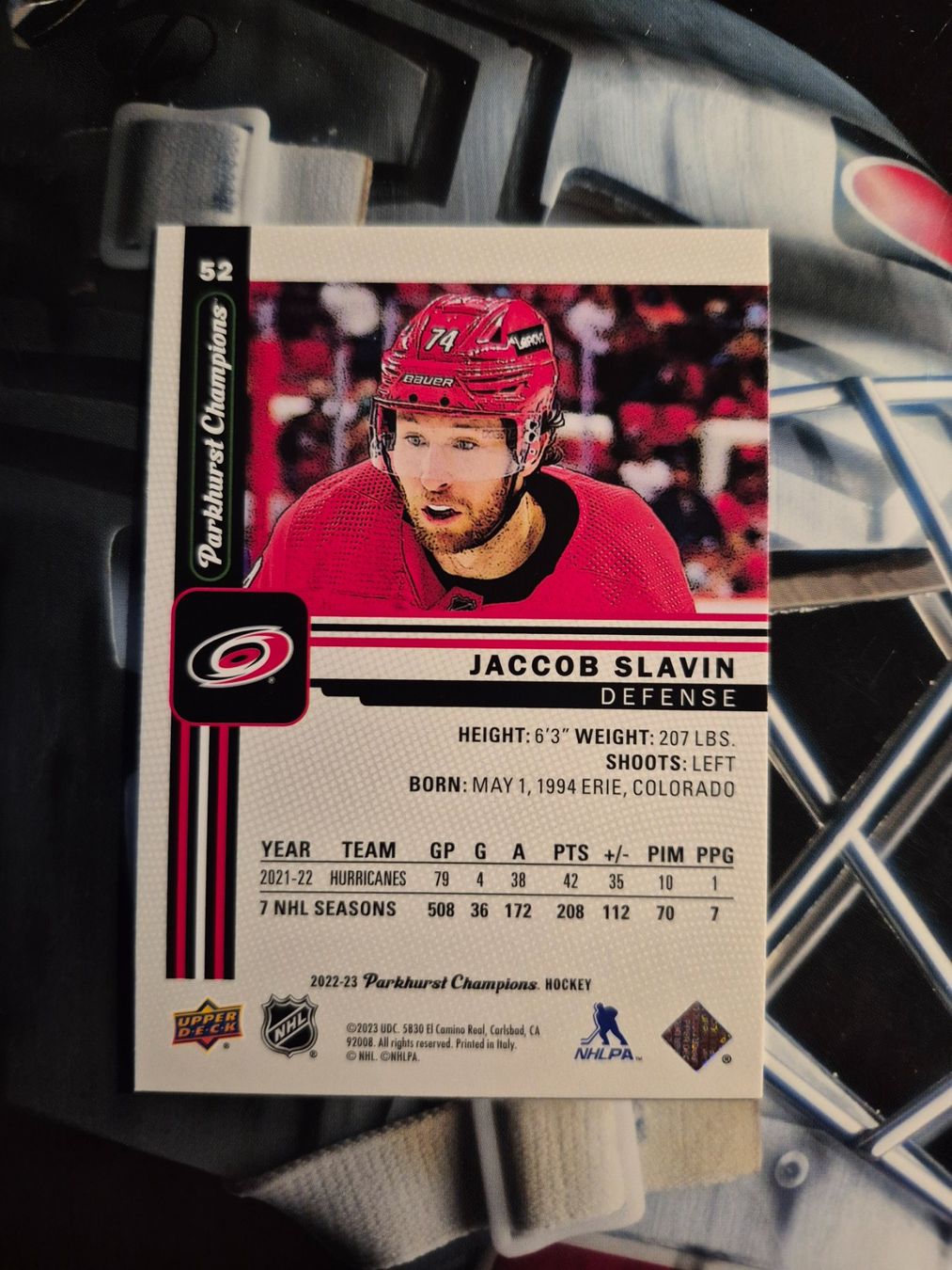 NHL Carte collezionabili: NHL Jaccob Slavin Carolina Hurricanes – Usato da Treiten venduto da Sauber73 1