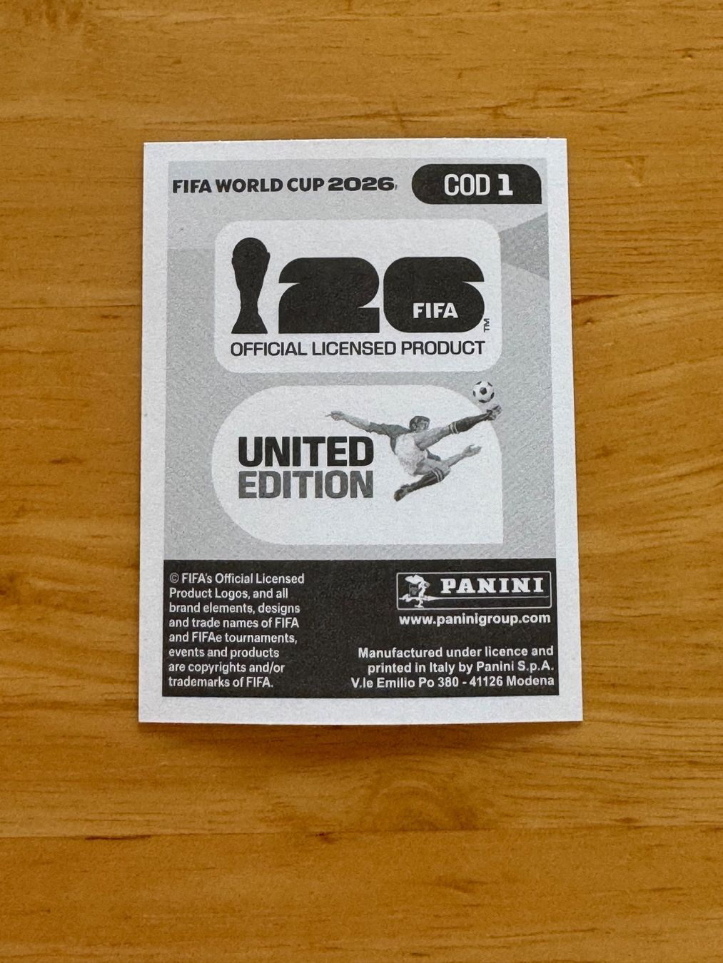 Panini Carte collezionabili: COD 1 Panini FIFA World Cup WM 2026 – Nuovo e nell'imballaggio originale da Zürich venduto da wtpooh 1