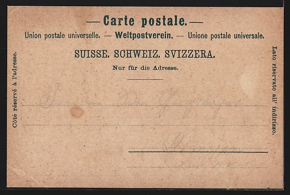 Ansichtskarten: Lithographie Basel, Warteck, Erlenpark – Gebraucht aus Berlin von bartko-reher 1