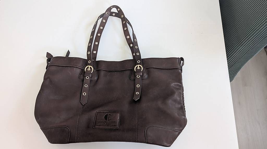 Taschen für Damen: Echt Leder Handtasche braun mit Geflecht – Neu (gemäss Beschreibung) aus Zürich von Misam 3