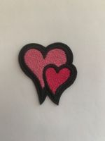 Herz Rosa Badge, Patch, Bügelbild