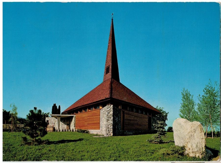 Cartoline postali: Givrins, l'église, circulée 1972 – Usato da Frauenfeld venduto da POML