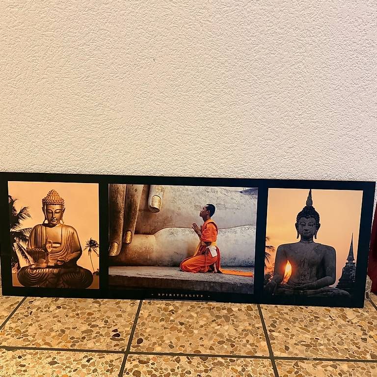 Foto & Immagini: Spirituelles Wandbild ? Buddha & Mönch  – Usato da Spreitenbach venduto da ren_l2wd