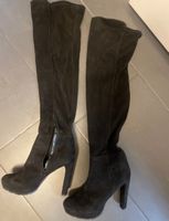 Schwarze Overknee High Heels