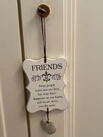 🤍 Plaque Amitié en Bois Shabby Chic Décoration Murale