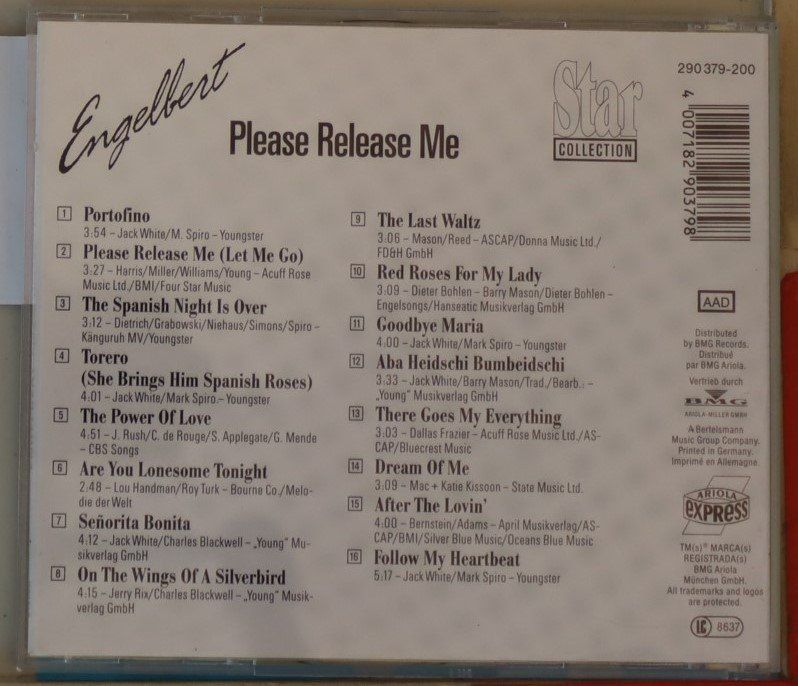 CDs: ngelbert – Please Release me – Gebraucht aus Luzern von CONTENTI 2
