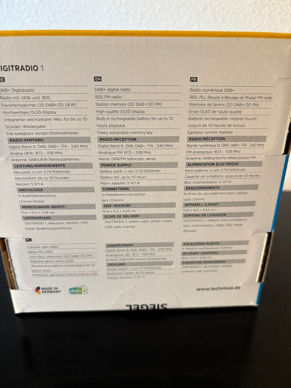 Technisat Radios: Technisat Digitradio1 DAB+ siber/schwarz – Neuf avec emballage d'origine à Lenzburg par franzwalter 2