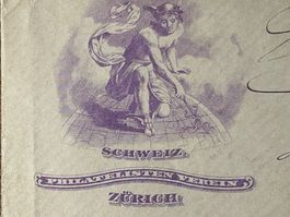 💰 Schweiz Philatelisten Verein Zürich 1899 hochkarätig rar❗