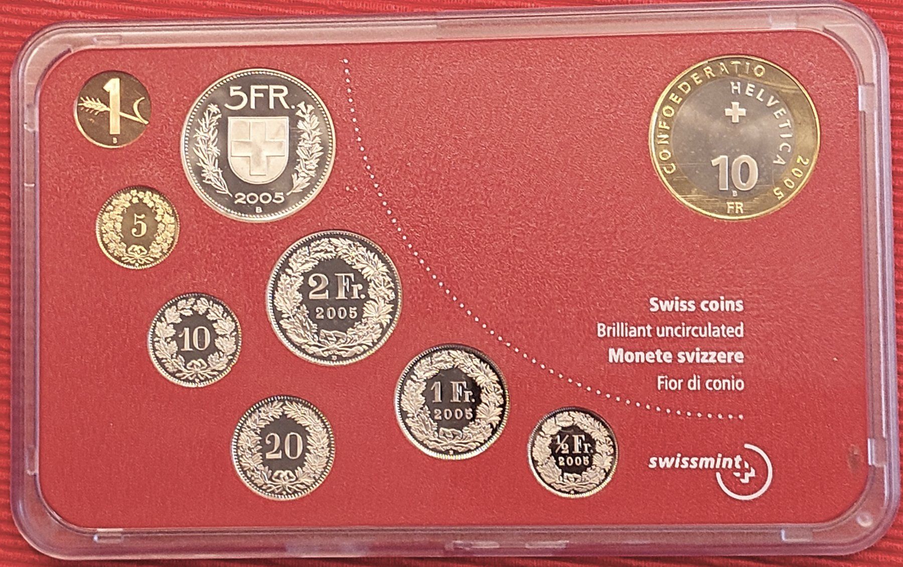 Tutti le monete: Münzsatz Schweiz 2005 stgl. – Nuovo (secondo la descrizione) da Arch venduto da coinsandmore 2