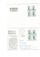 Briefmarken H. FEDERER SACHSELN Stempel 4er Blöcke Philateli