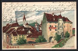 Litho Baden, Motiv vom Landvogteischloss