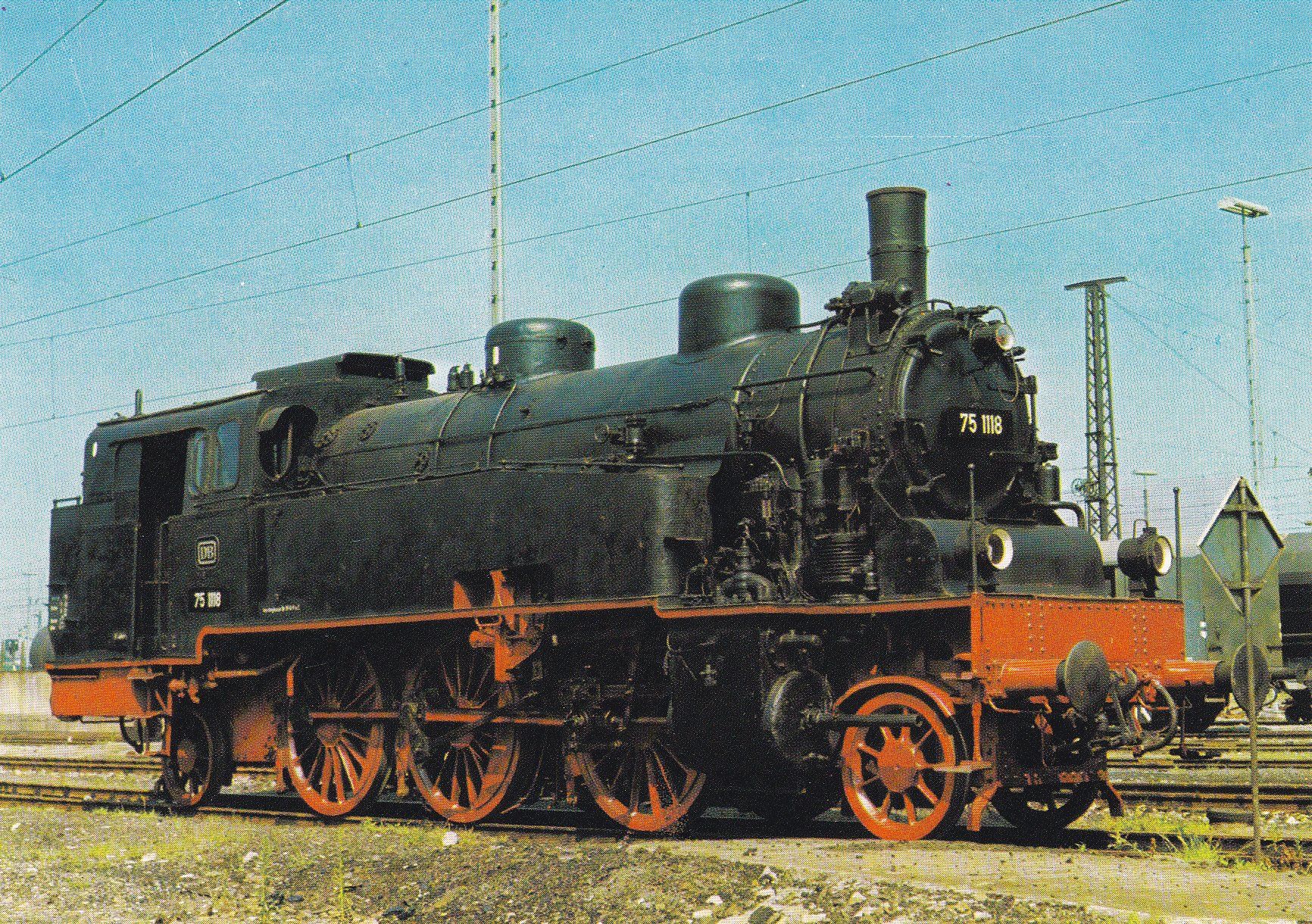 Cartoline postali: Deutschland DB Deutsche Bundesbahn BR 75.11 – Usato da Luzern venduto da Pinot88