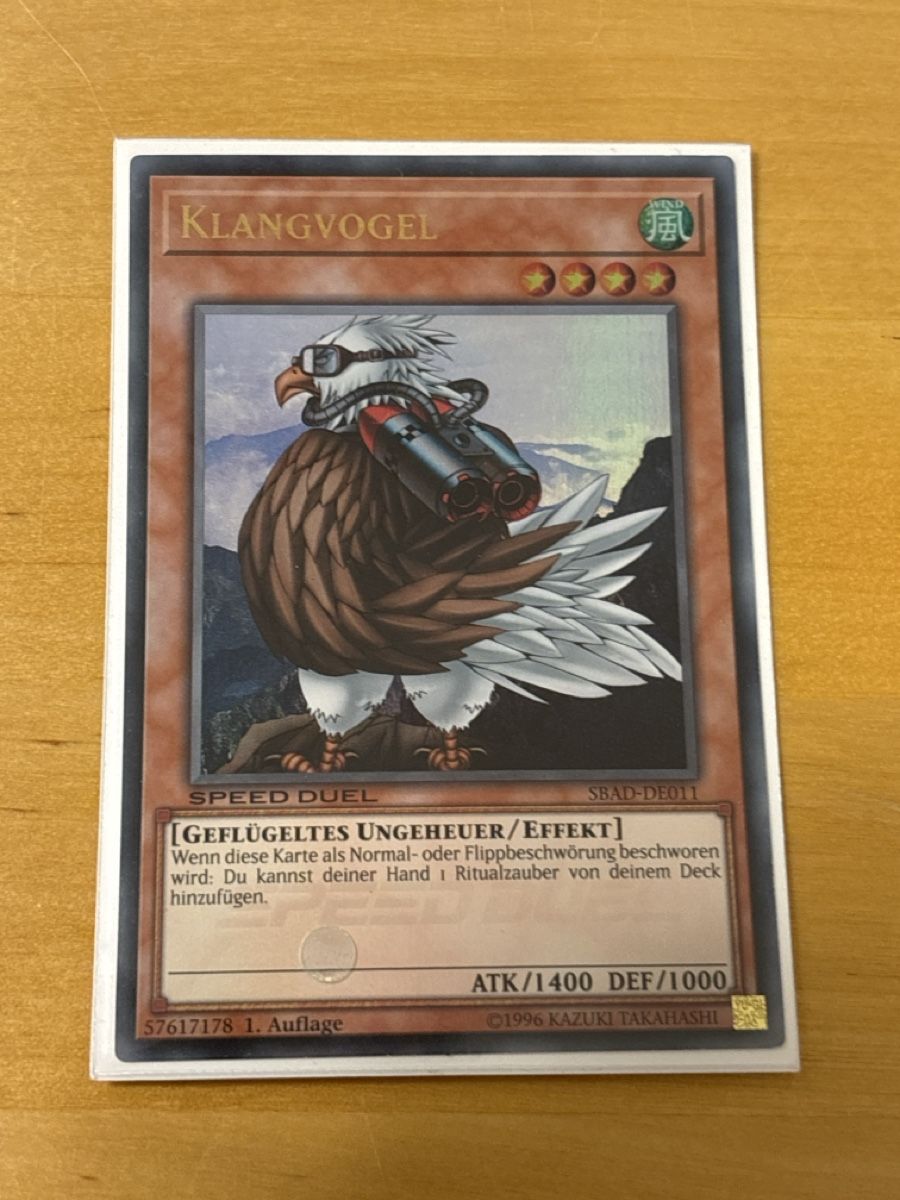 Yugioh Carte collezionabili: Klangvogel 1. Auflage SBAD-DE011  – Usato da Speicherschwendi venduto da YugisKartenKammer