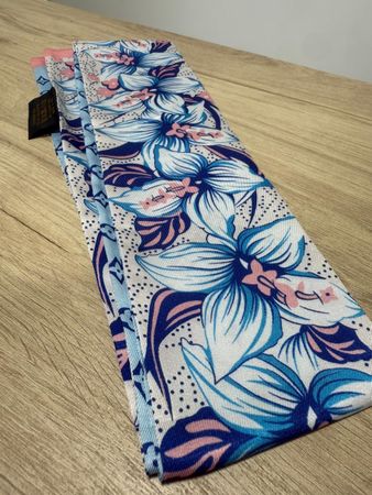Bandeau Schal Seide Sommer Blumenmuster