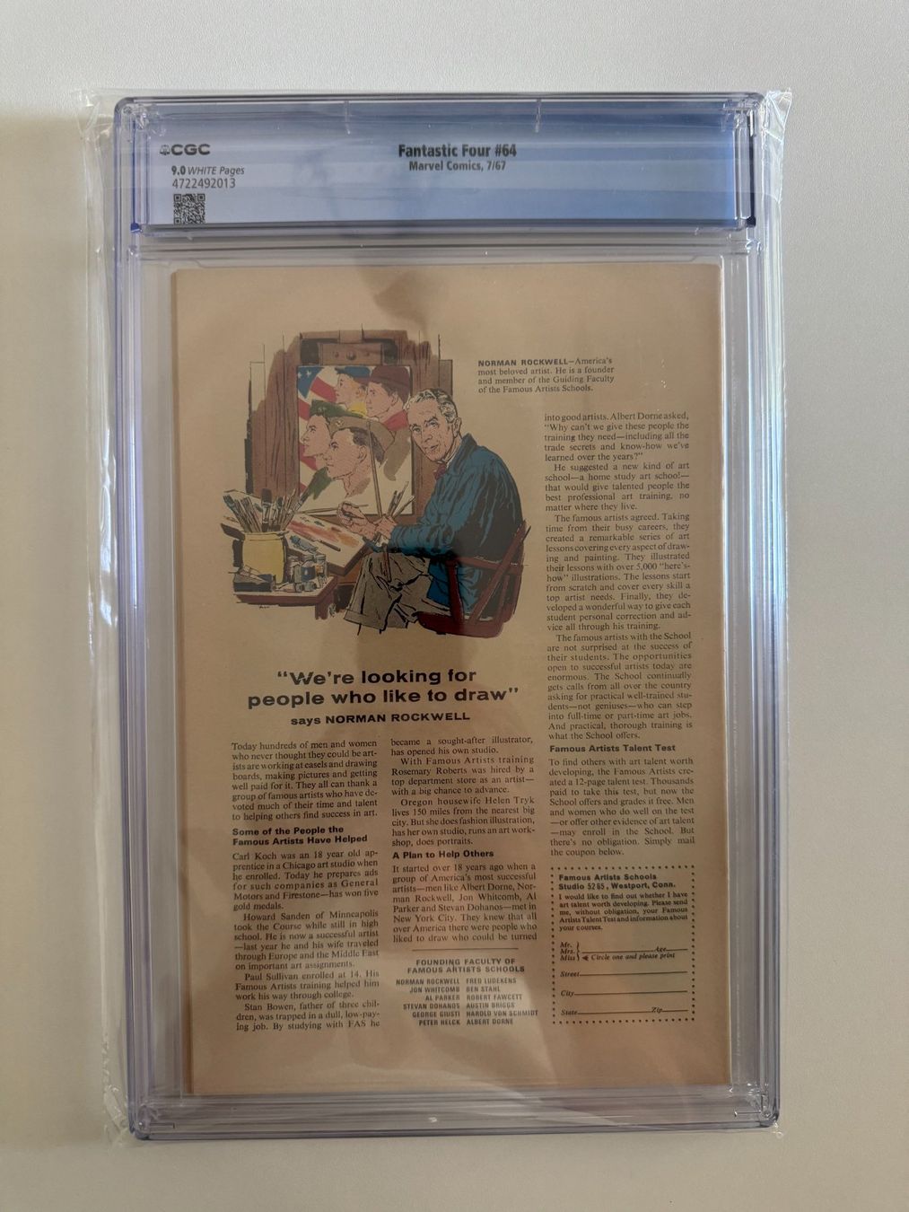 BD: Fantastic Four #64 CGC 9.0 WHITE Pages! – D'occasion à Amriswil par MA_GA 1