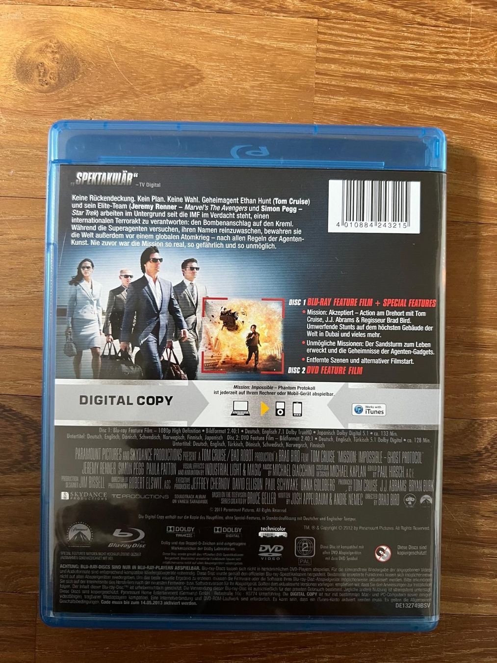 Tutti i DVDs: DVD Mission Impossible - Phantom Protokoll (ohne Blu-Ray) – Usato da Erlinsbach venduto da Michel2006 2