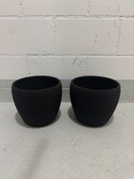 2x Blumentöpfe mittelgross schwarz