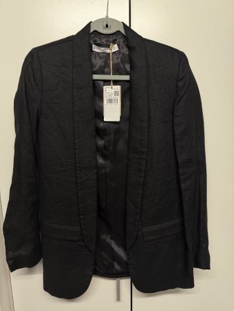 Mango Blazer schwarz Gr. S neu mit Etikett 100% Leinen