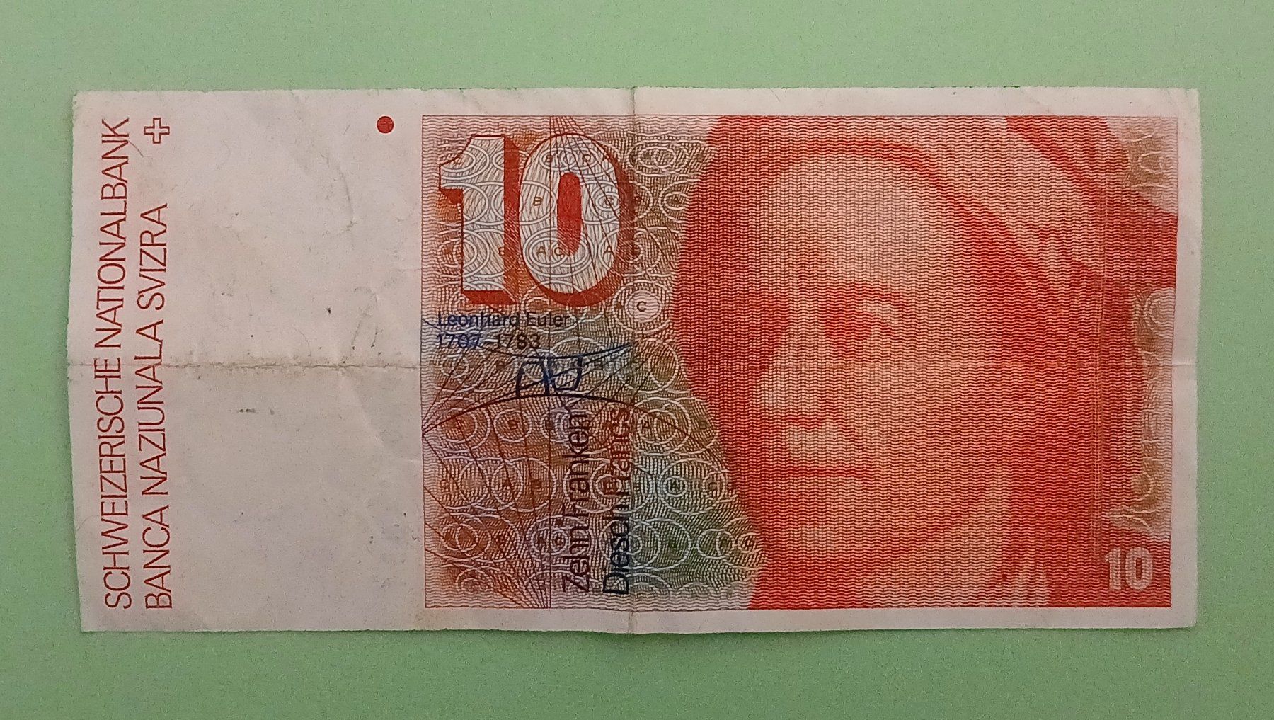 Banconote: Schweizer Banknote 10.- (6. Serie) – Usato da Ueberstorf venduto da Lee-Loo