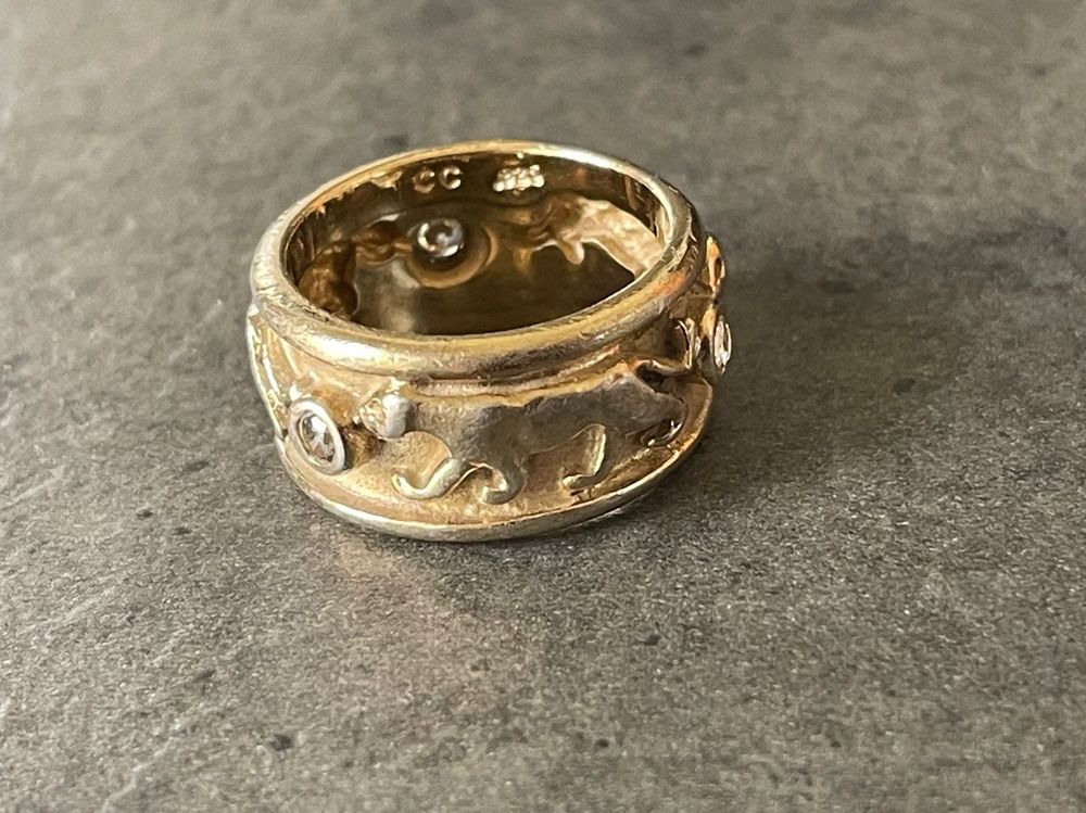 Bague ancienne en or et argent