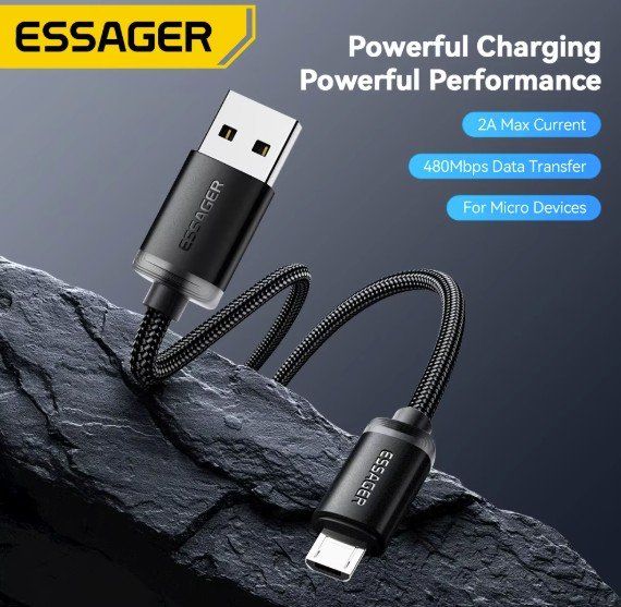 Cavi: Essager Micro USB Kabel Fast Charge Ladekabel Datenkabel 1m – Nuovo e nell'imballaggio originale da Rorschacherberg venduto da elektrofreak 1