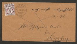 Brief Schweiz 1882 Wertziffer weisses Pa WOLLERAU FEUSISBERG