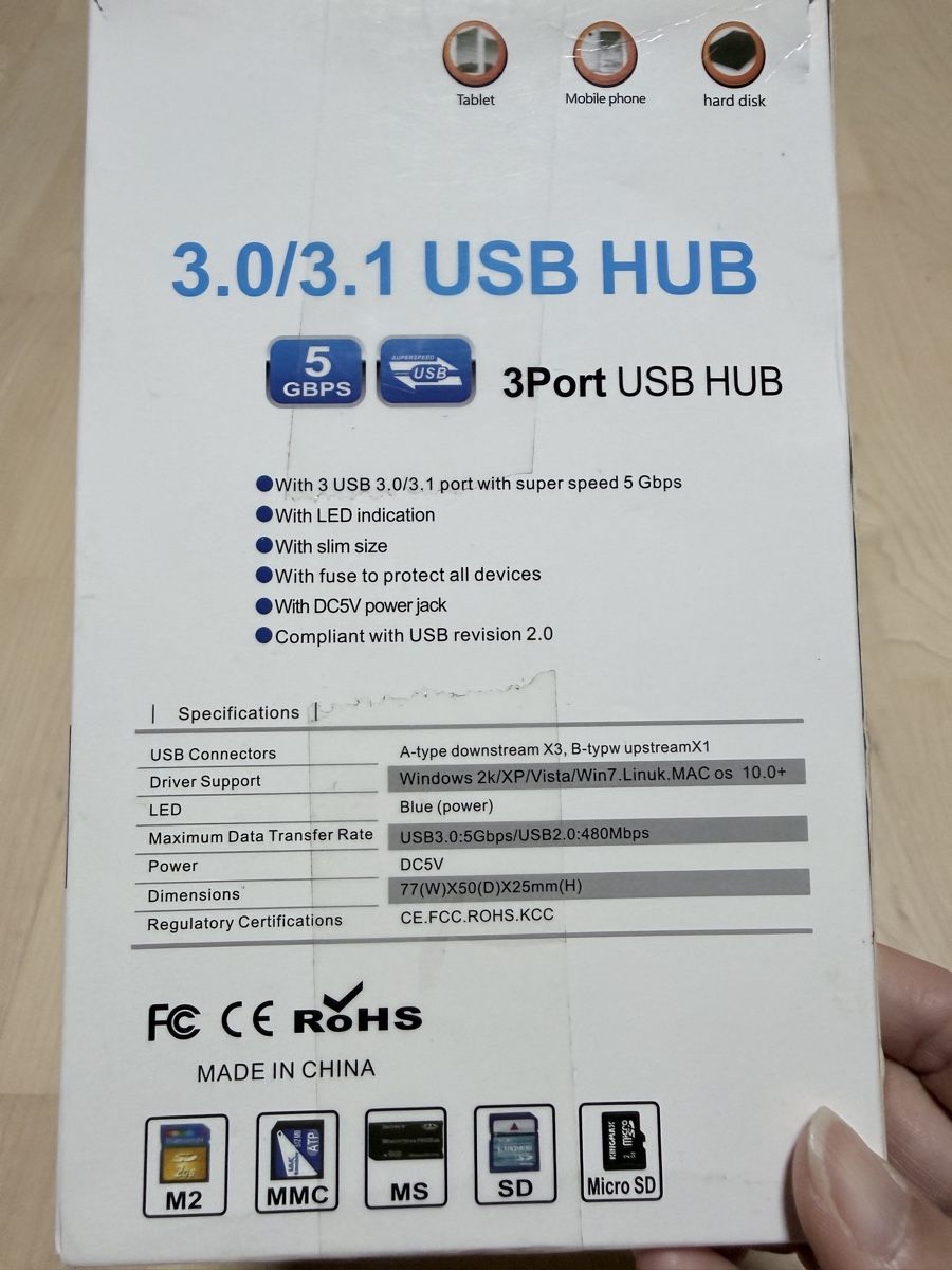 Hubs & Switches: New 3-Port USB 3.0/3.1 Hub Card Reader  – Neu und originalverpackt aus Cham von cec_b78y 1